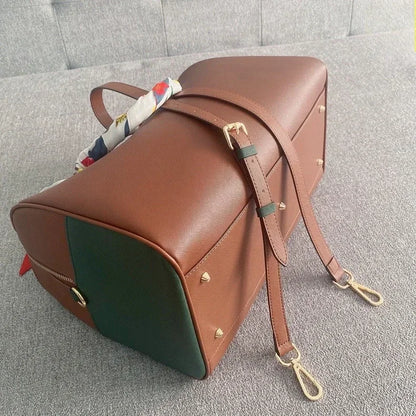 BTS Artist Made Collection V Taehyung Mute Boston Bag Brown W/ Scarf & Strap JPN